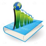 Growth Graphic with Earth Globe on Book